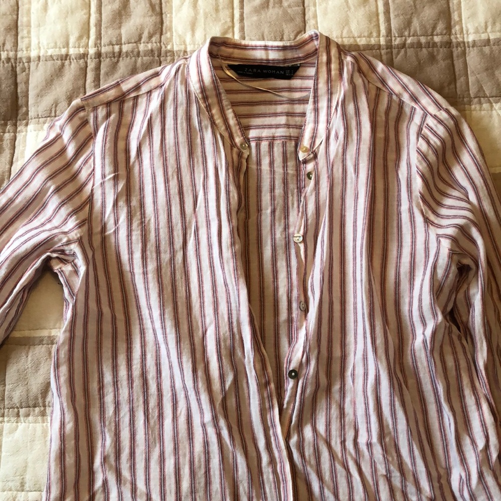 Zara button down long sleeve shirt